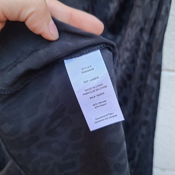 The Range | Cinched Leopard Print Satin Slipdress in Black Size Small - Picture 12 of 12